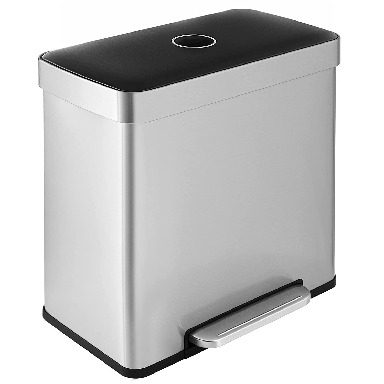 Pirecart 16 Gallons Steel Step On Trash Can & Reviews