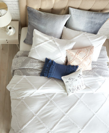Chenille Lattice Comforter Set