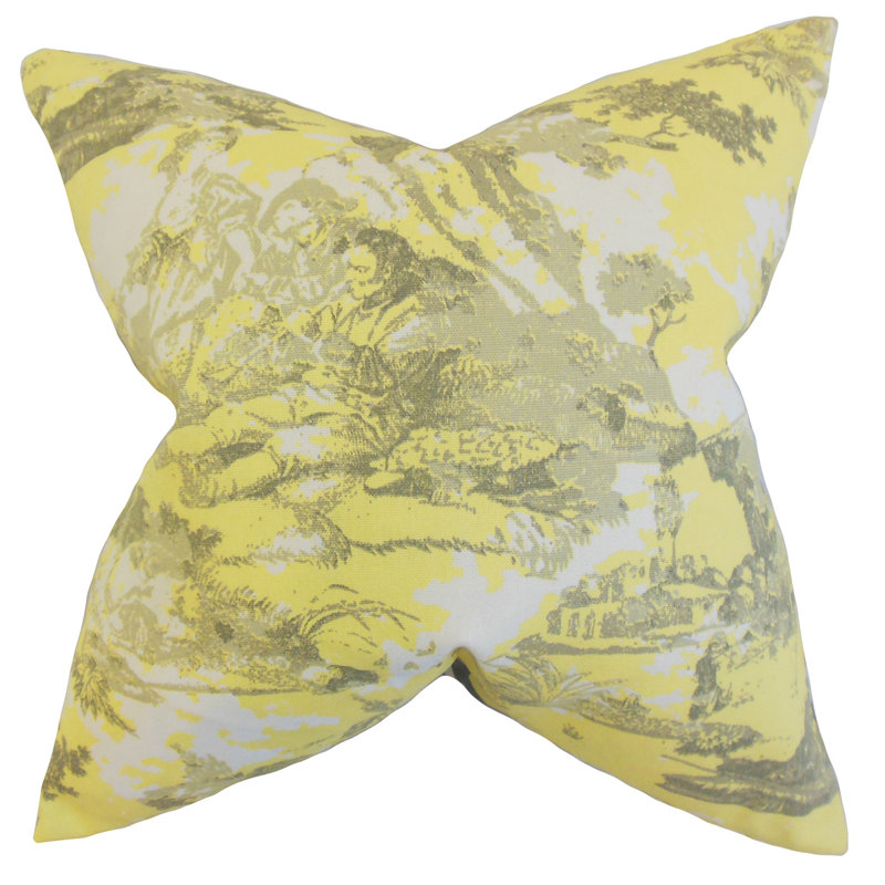 Taie décorative de literie folami toile, Standard, Jaune