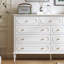 Armoire d'appoint en bois manufacturé blanc massif