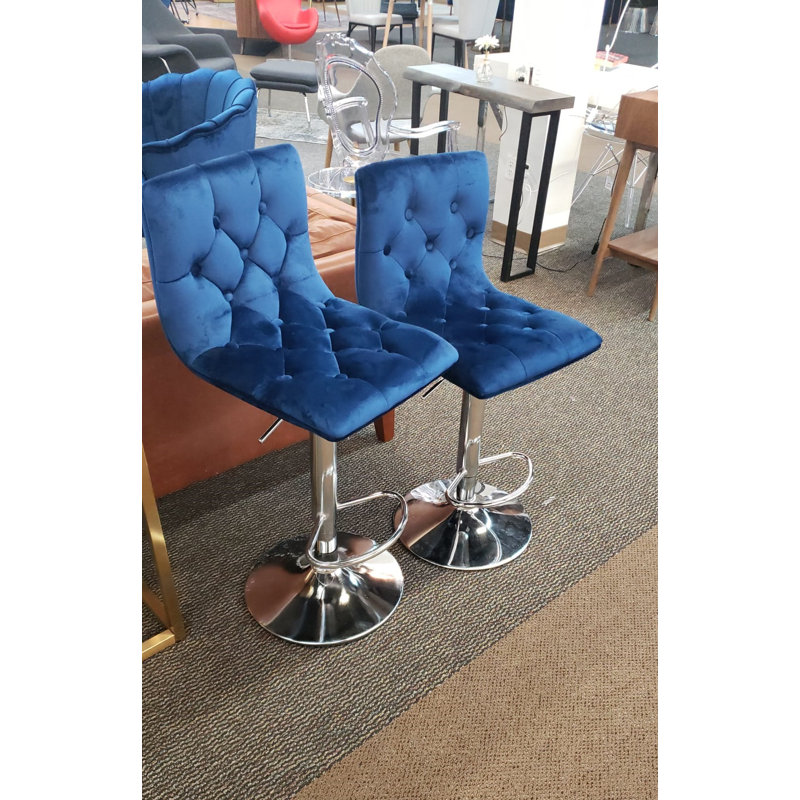 Tabouret pivotant à hauteur réglable, Bleu