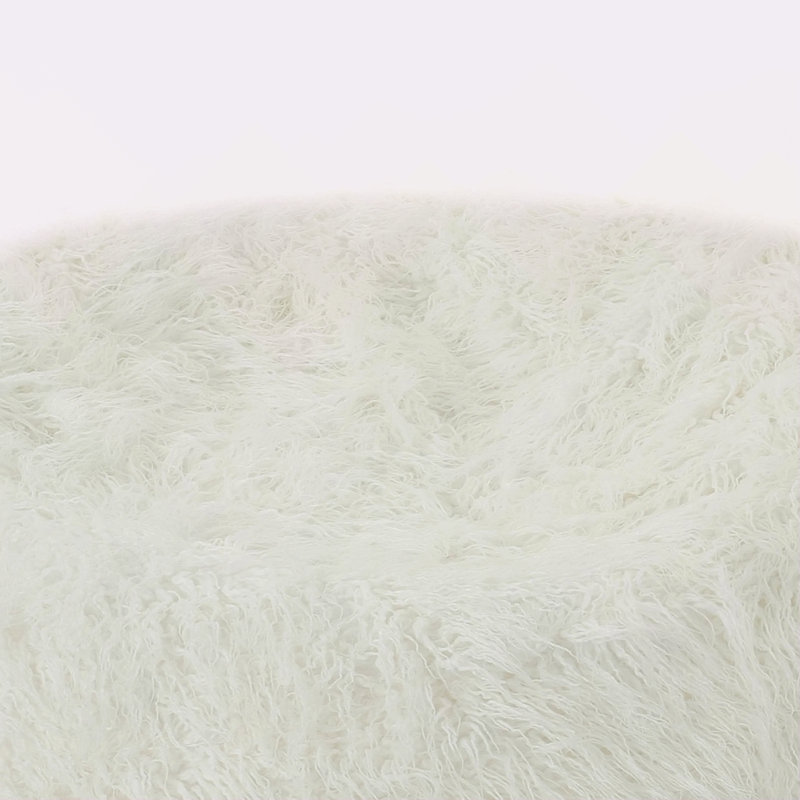 Pouf rond en fausse fourrure 5 pieds