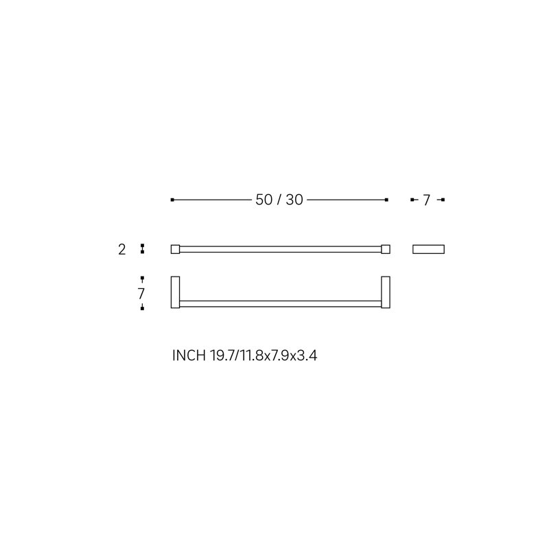 30 cm L Wall Mounted Towel Bar