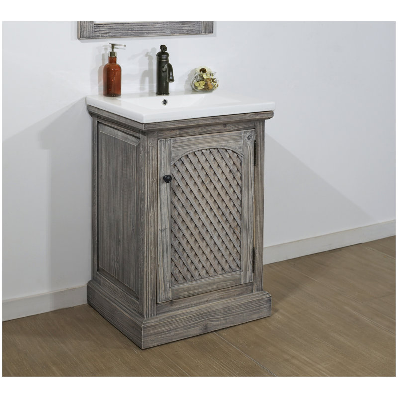 Lovejoy 24'' Single Bathroom Vanity with Ceramic Top