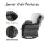 Chaise berçante en osier avec coussins Schutt-925171962