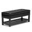 Banc de rangement avec repose-pieds capitonné et tablette ouverte Cosmopolitan-890916879