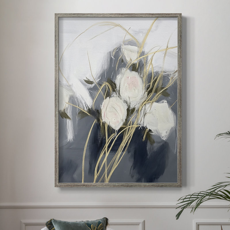 Reproduction encadrée FLORAL Series DCLXIX - bois massif, H 11 po x l 9 po