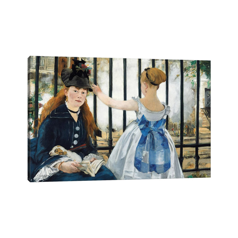 The Railway, 1873 by Edouard Manet - Wrapped Canvas Painting, 20.32 cm H x 30.48 cm W