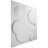 19.625" x 19.625" 3D Wall Panel in White (10-pack)