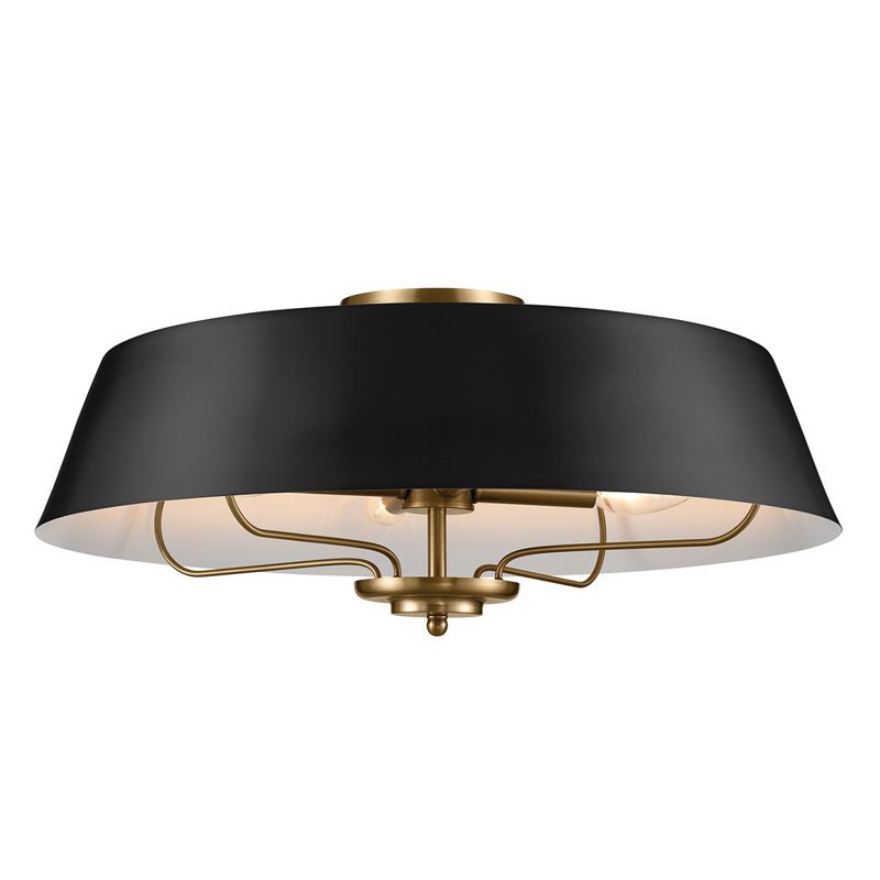 Atifa 3 - Light Simple Pendant, 21" H x 55.9" D, Black