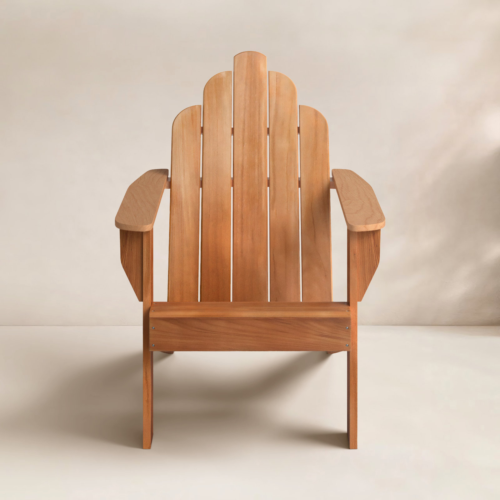 Sanchaya Teak Adirondack Chair, Natural