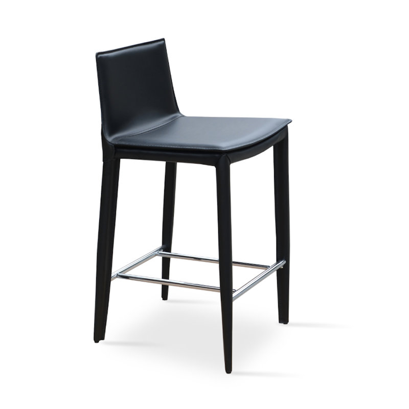Tiffany Bar and Counter Stool, Noir, Tabouret de bar (siège d'une hauteur de 29,5 po)