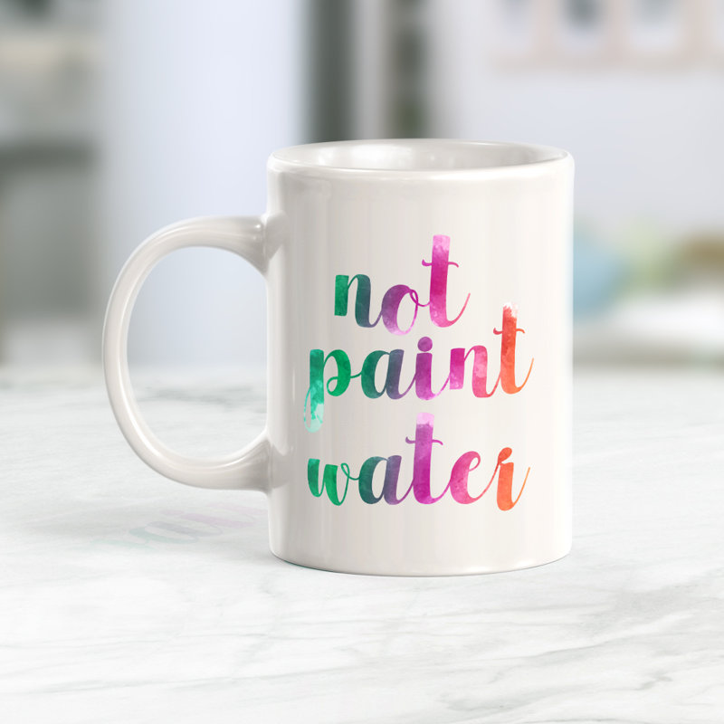 Tasse à café, 11 oz, Plastique, Pas d'eau peinte