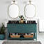 60" Robertson Double Bathroom Vanity Set with Oval Undermount Sinks-75246264-75246265-75246288
