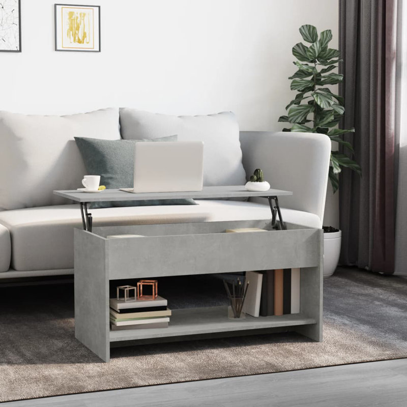 Jarosłav Frame Coffee Table with Storage, Light Grey