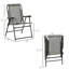 Ensemble de 2 chaises de patio pliantes avec accoudoirs ergonomiques et tissu maillé respirant