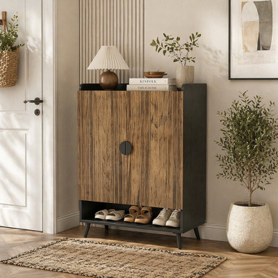 Armoire rustique, rangement rétro, armoire à chaussures pratique