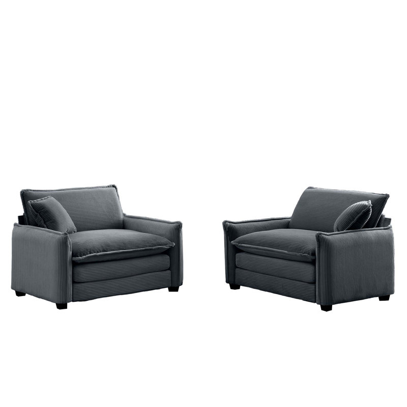 Chaises d'appoint rembourrées avec coussins Nyilah