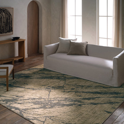 Tapis brun clair à motif abstrait Mollett