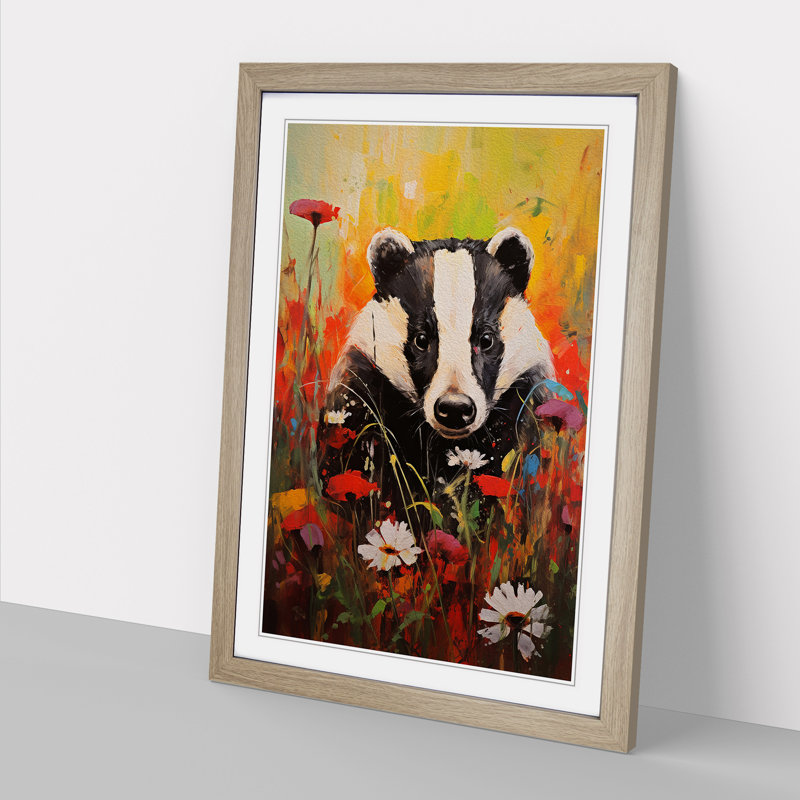 Single Picture Frame Print on Wood, Oak Framed, 64cm H x 46cm W