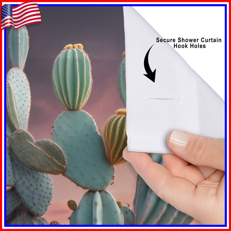 Rideaux de douche Desert Cacti, L 70 po x H 84 po