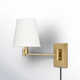Janis Single Light Steel Dimmable Plug-in Swing Arm Sconce