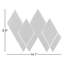 Natural 14.1 in. x 8.9 in. Geometric Polished Marble Mosaic Tile-80823360