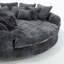 Fauteuil de 55 po de long en mousse de polyester, fauteuil rond surdimensionné, canapé moderne moelleux pour le salon-108833849