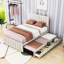 Lit plateforme tapissier avec lit gigogne et 3 tiroirs-343874606-343874609