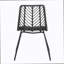 Ensemble de salle à manger 9 pièces en osier pour l'extérieur, grande table moderne en rotin de 73,50 po et chaises pour 8 pour patio, terrasse, cour arrière, porche, brun et noir