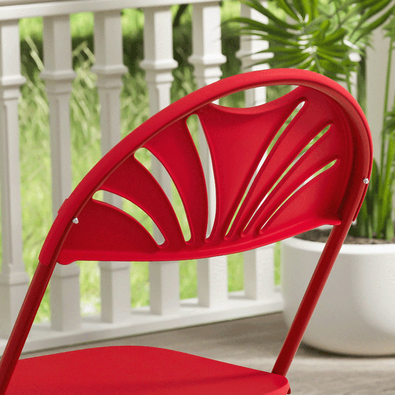Table pliable 11 pièces et 10 chaises - Ensemble de pique-nique portable, L 54 po, Blanc / gris / rouge