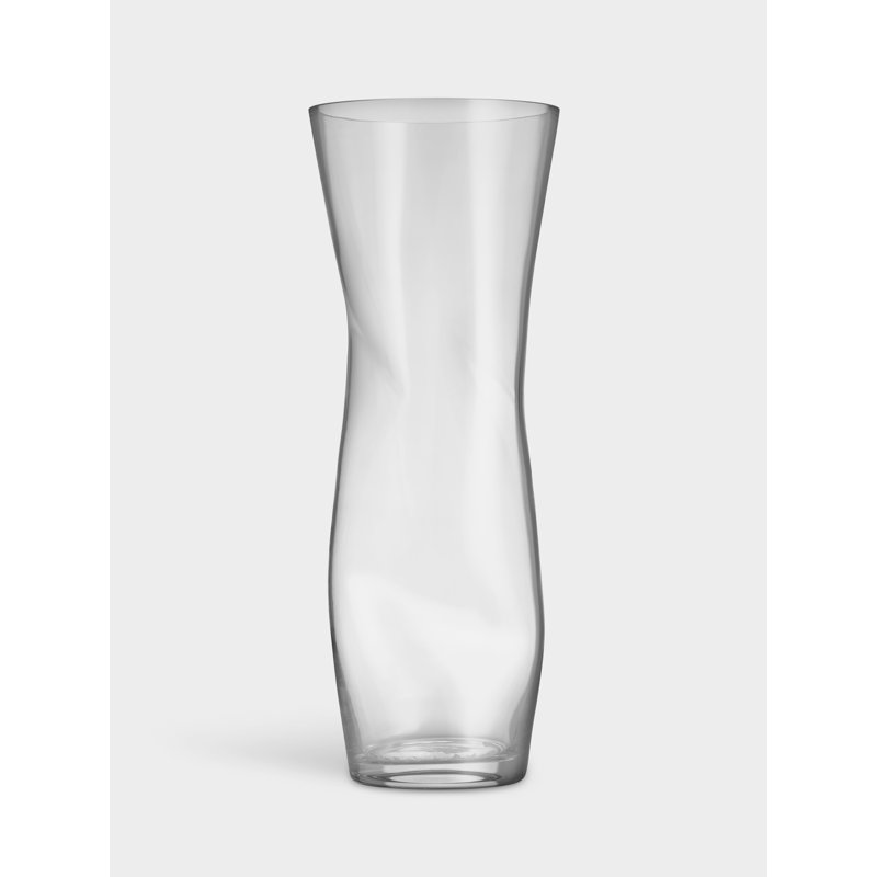 Squeeze Handmade Crystal Glass Table Vase, Clear