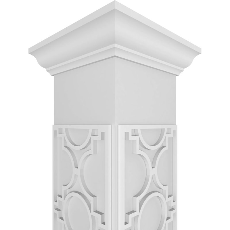 Carré de gypse non effilé avec colonne Crown Capital, H 120 po x l 7,625 po x P 7,625 po
