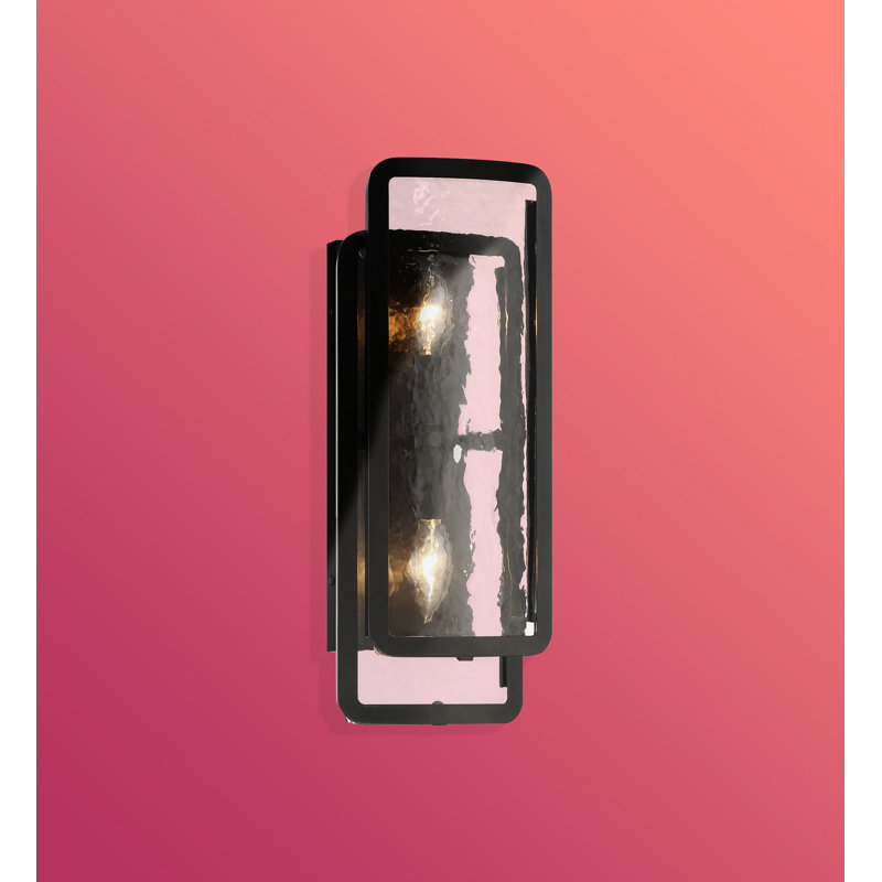 Minka Lavery Bella Collina 2 Light Wall Sconce In Coal