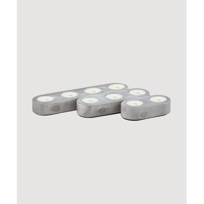 Ensemble d'accessoires en béton polymère Cleland (3 tailles) - Gris | Comprend 1,2 x 2,4 x 4,7 po, 1,2 x 2,4 x 7,1 po, 1,2 x 2,4 x 9,4 po | 100% polymère durable avec peinture organique | Parfait pour la décoration intérieure et extérieure