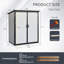 Armoire de rangement extérieure en résine imperméable 5X3ft avec portes verrouillables pour vélos et meubles de patio-119307067