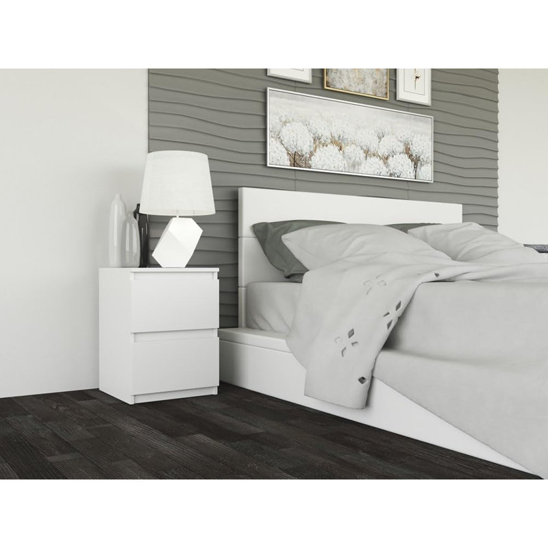 11.8cm W Solid Wood Bedside Table