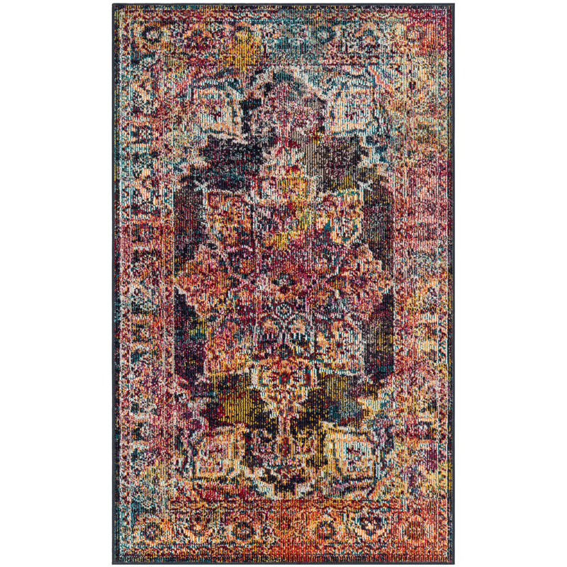 Mae Crystal Performance Oriental Rug, Rectangle 4' x 6'