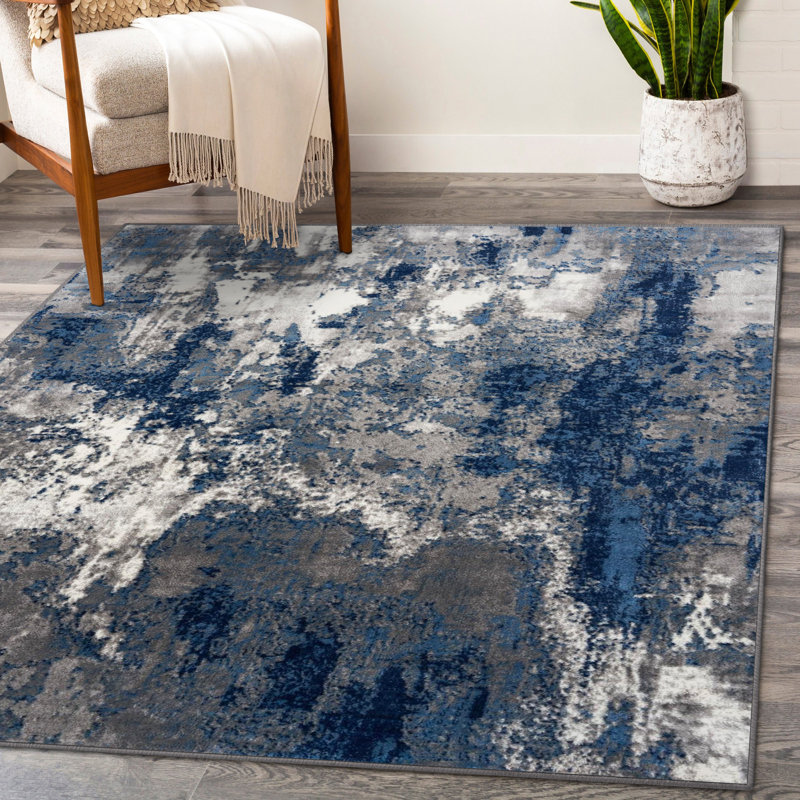 Serdar   Abstract Indoor Rug, Rectangle 9' x 12'