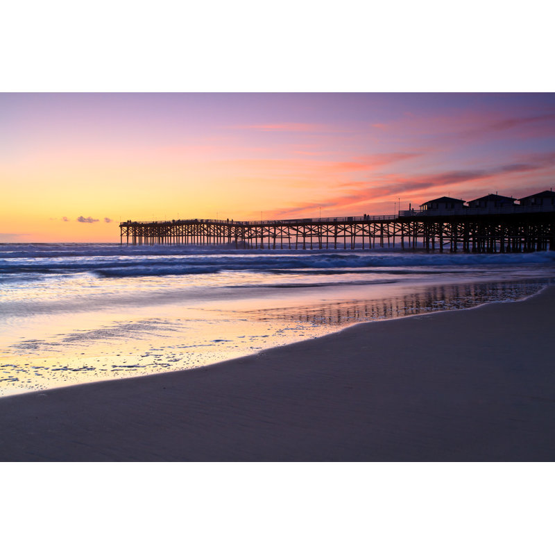 Crystal Pier At Sunset by Cm2852 - Wrapped Canvas Print, 30cm H x 46cm W