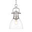 Petit luminaire suspendu Iftimie avec chaîne et verre transparent-2094349157-2094349160