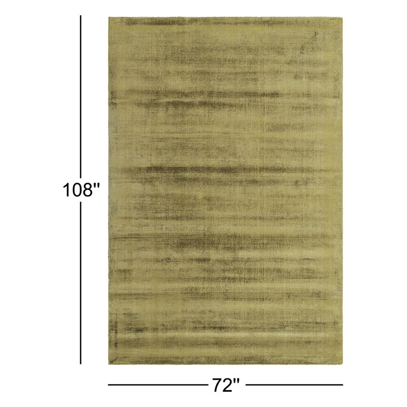 Fennel Hand Loomed Viscose Indoor Area Rug, Rectangle 6' x 9'
