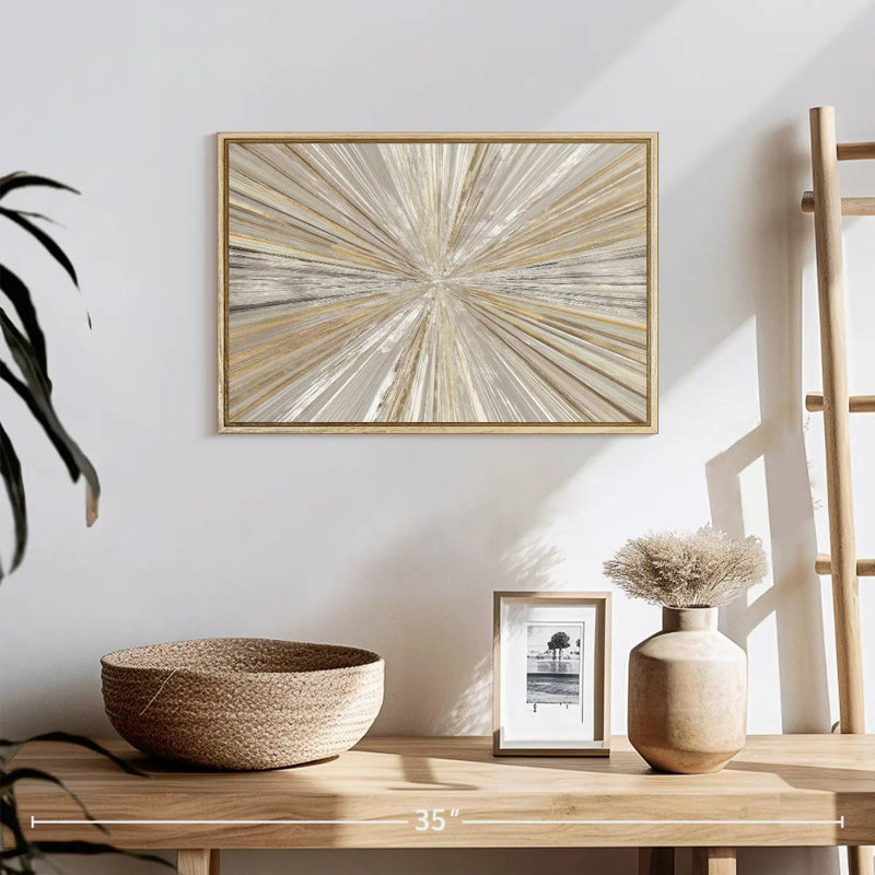 Lumière chatoyante, 19 po x 13 po, Cadre flottant en bois naturel