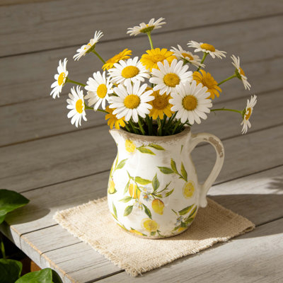 Vase rond en céramique avec motifs