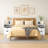 15.7" Nightstand, P2 Particleboard, Matte Melamine, Handleless, 2 Drawers, US Outlet-1182581951