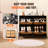 Rattan Shoe Cabinet, Narrow Shoe Storage Organizer With 4 Flip Drawers, Slim Shoe Entryway Storage Cabinet With Metal Legs