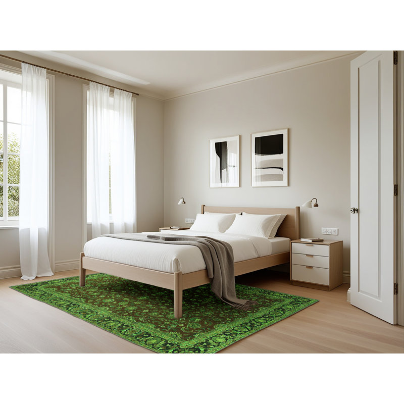 Washable Oriental Indoor Rug, Rectangle 5' x 7'