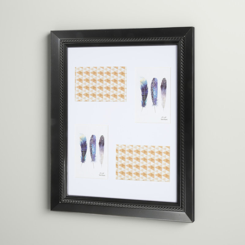 Lucian Black Matte Picture Frame with Mat