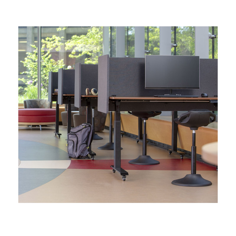 Cloison de bureau en tissu 1 panneau, H 23,63 po x l 59 po x P 2,8 po, Gris cendré