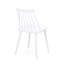 2 chaises de salle à manger blanches - dossier à broche, en polypropylène, faciles à nettoyer, convenant aux chaises de style pièce, 2, pour un nettoyage sans effort-1889767626